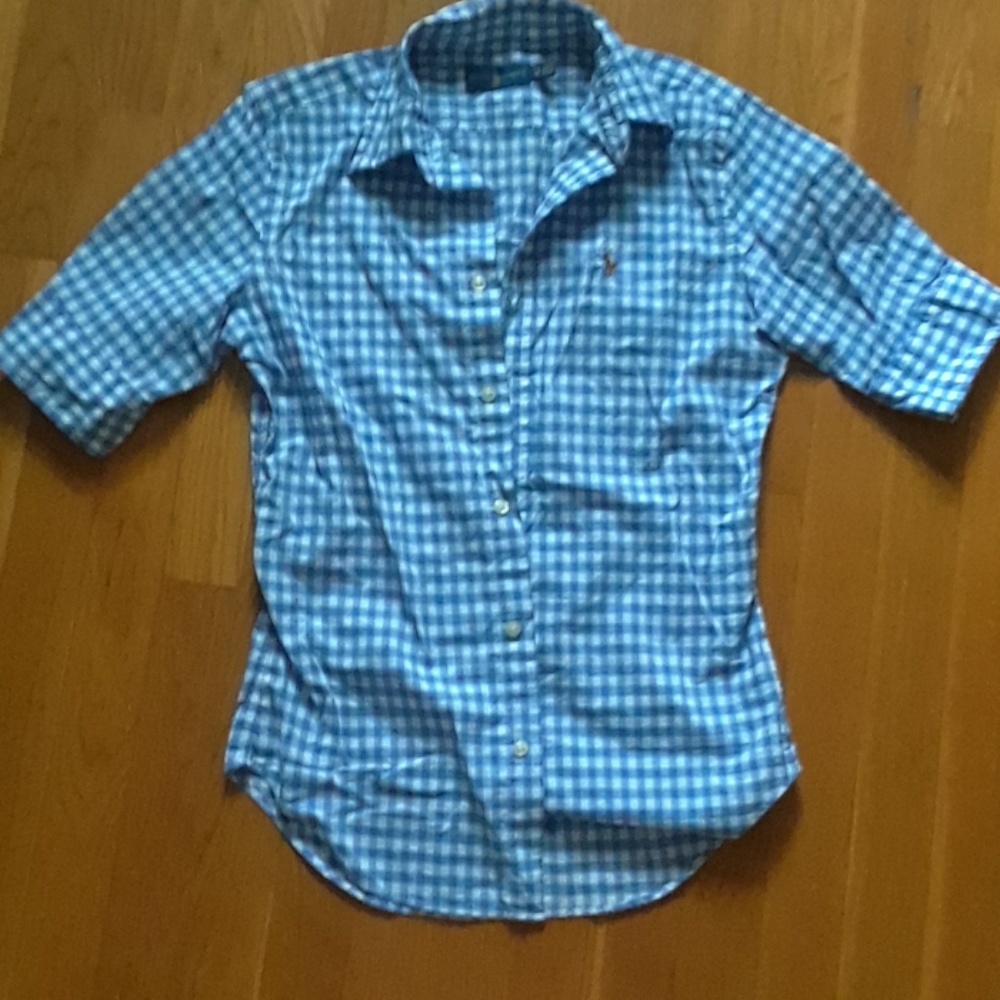 Ralph Lauren blue checkered shirt